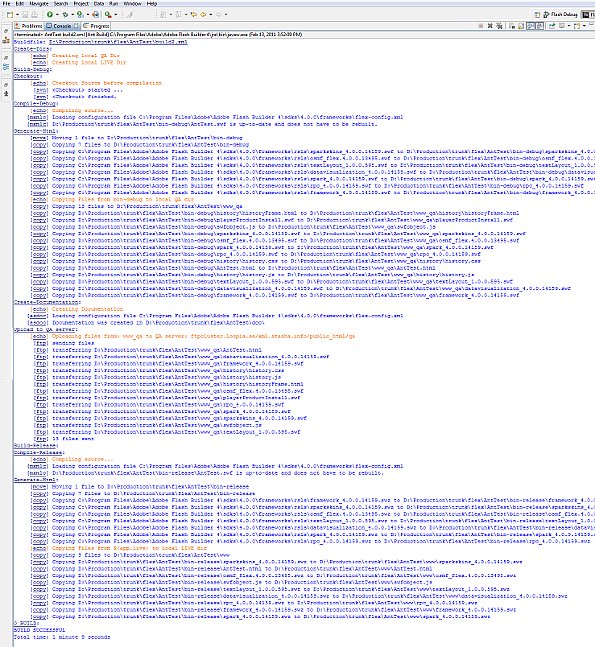 Ant Log - Creating Debug Version